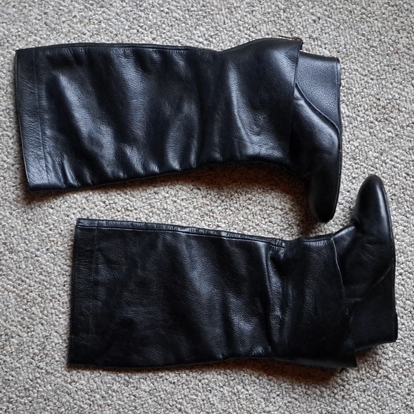 Steve Madden Shoes - Steve Madden P.Miles pull on tall leather wedge heel boots sz7.5